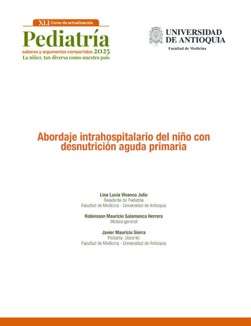 Abordaje intrahospitalario del niño con desnutrición aguda primaria