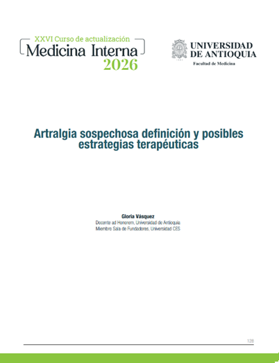 Artralgia sospechosa definición y posibles estrategias terapéuticas