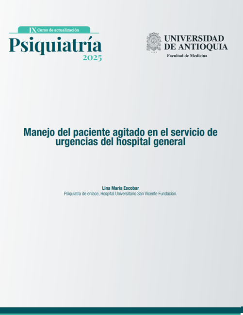 Manejo del paciente agitado en el servicio de urgencias del hospital general